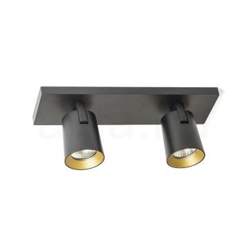 KENNY II felületre szerelhető fekete/aranysárga  230V LED GU10 2x8W