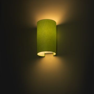 RON W 15/25 fali lámpa  Chintz lime/fehér PVC 230V LED E27 15W