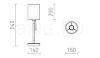 KEITH/RON 15/20 asztali lámpa USB-vel  Polycotton fehér/bükk 230V LED E27 15W