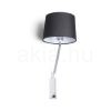 SHARP fali lámpa fekete króm 230V LED E27 15W