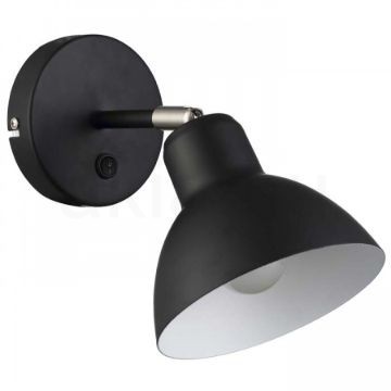 BAROQUE fali lámpa fekete króm 230V LED E27 11W