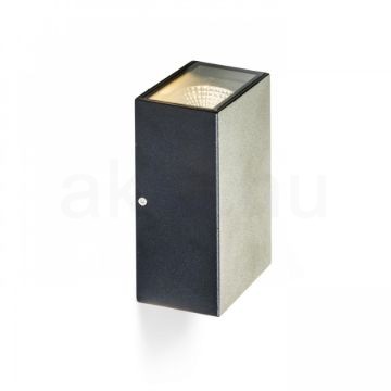DIXIE 10x16 fali lámpa fekete 230V LED 2x5W 84° IP54 3000K
