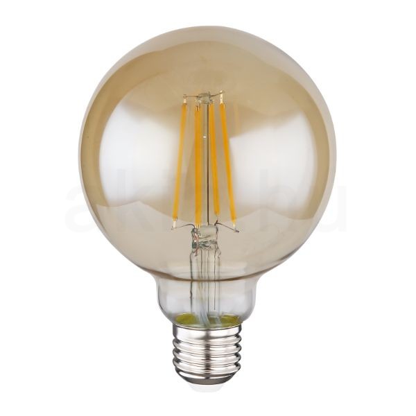 G95 LED dekor izzó borostyán üveg búráva